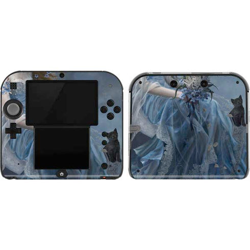 Fairy with Black Cat Sitting on Moon by Nene Thomas Nintendo Skins